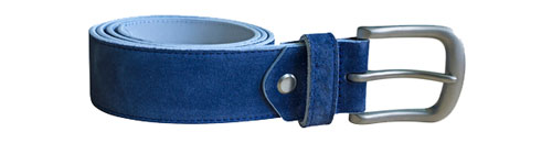 Suede Belt Blue 35 mm